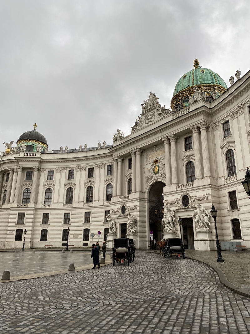 Viedeň: čo vidieť za jeden deň: pohľad na jednu z častí paláca Hofburg