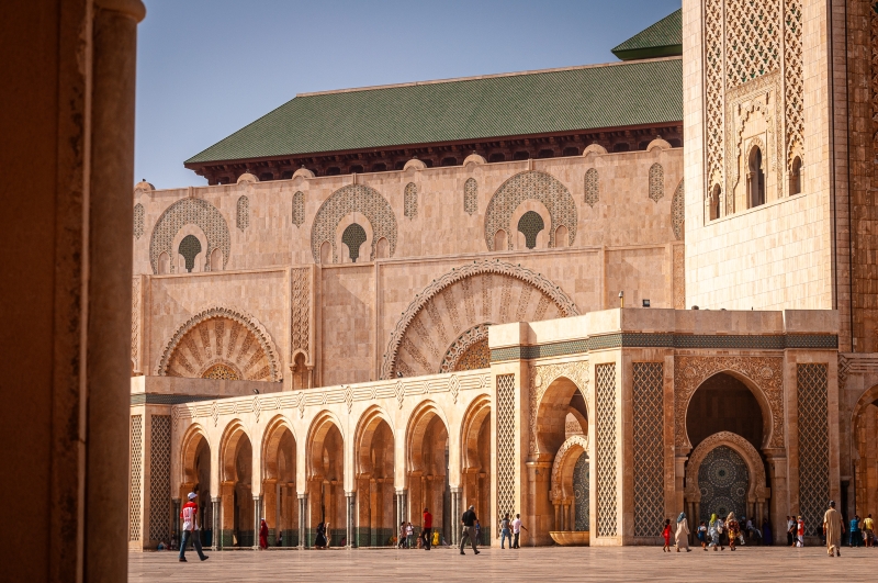 Detail na mešitu Hasana II.